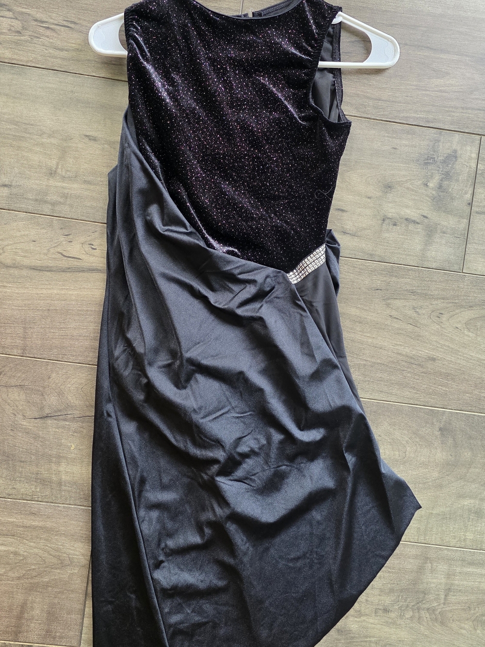 Lyrical Dance Costume - Black Velvet Shift Dress (SA)
